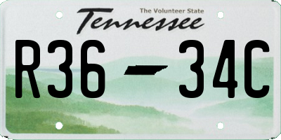 TN license plate R3634C