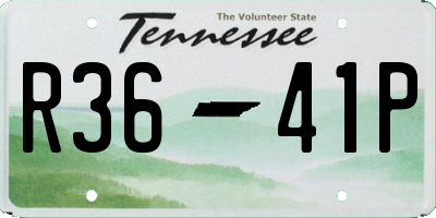 TN license plate R3641P