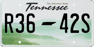 TN license plate R3642S
