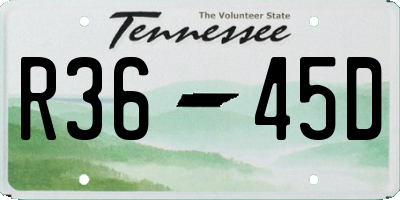 TN license plate R3645D