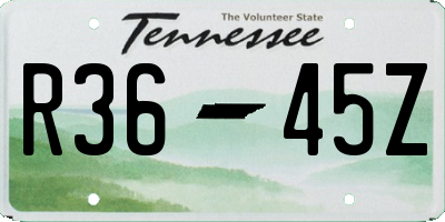 TN license plate R3645Z