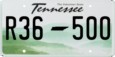 TN license plate R3650O