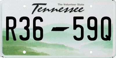 TN license plate R3659Q
