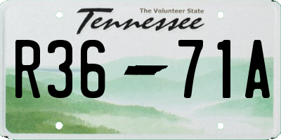 TN license plate R3671A