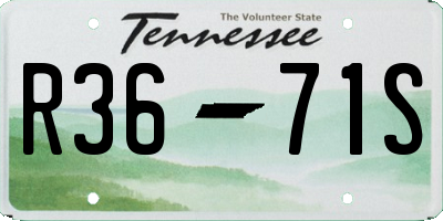 TN license plate R3671S