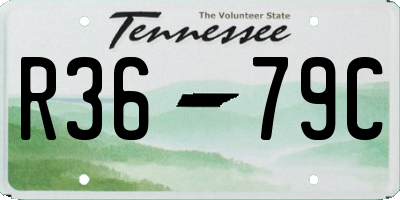 TN license plate R3679C