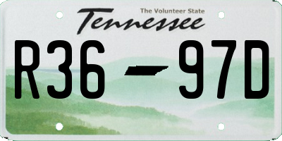TN license plate R3697D