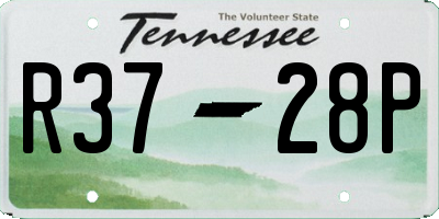 TN license plate R3728P