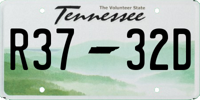 TN license plate R3732D