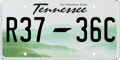 TN license plate R3736C