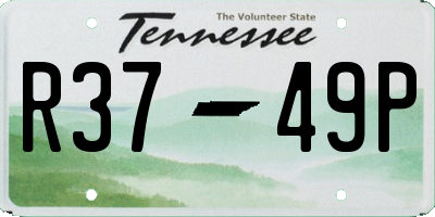 TN license plate R3749P