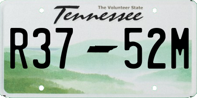TN license plate R3752M