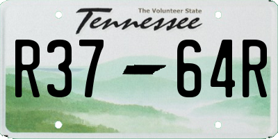 TN license plate R3764R