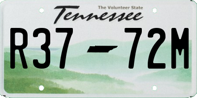 TN license plate R3772M