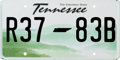 TN license plate R3783B