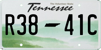 TN license plate R3841C