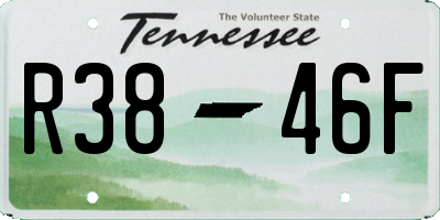 TN license plate R3846F