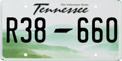 TN license plate R3866O