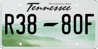 TN license plate R3880F