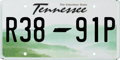 TN license plate R3891P
