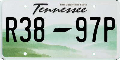 TN license plate R3897P