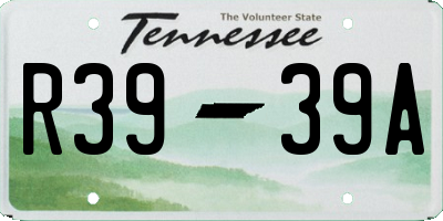 TN license plate R3939A