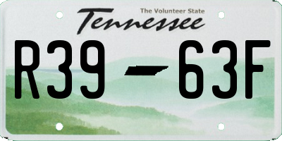 TN license plate R3963F