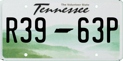TN license plate R3963P