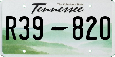 TN license plate R3982O
