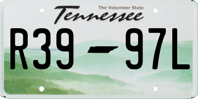 TN license plate R3997L