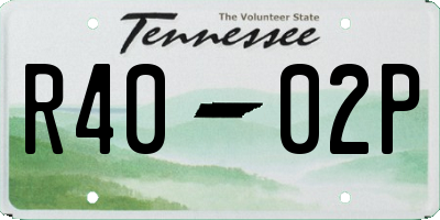 TN license plate R4002P