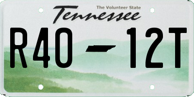 TN license plate R4012T