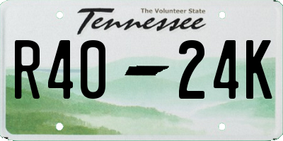 TN license plate R4024K