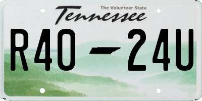 TN license plate R4024U