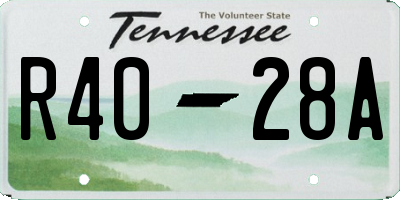 TN license plate R4028A