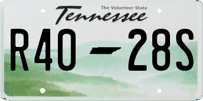TN license plate R4028S
