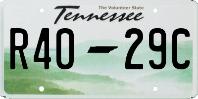 TN license plate R4029C