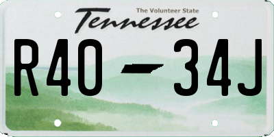 TN license plate R4034J