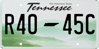 TN license plate R4045C
