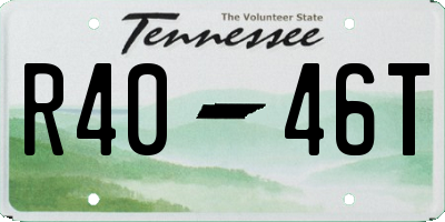 TN license plate R4046T