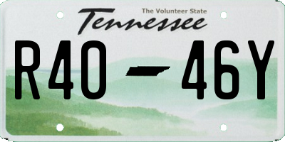 TN license plate R4046Y