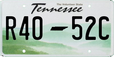 TN license plate R4052C