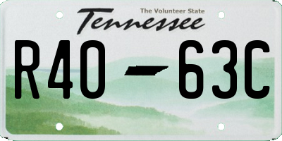 TN license plate R4063C