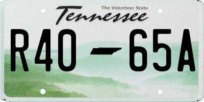 TN license plate R4065A