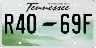 TN license plate R4069F
