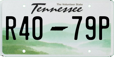 TN license plate R4079P