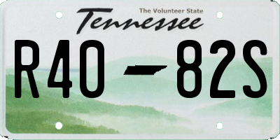 TN license plate R4082S