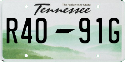 TN license plate R4091G