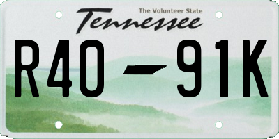 TN license plate R4091K