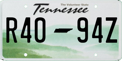 TN license plate R4094Z
